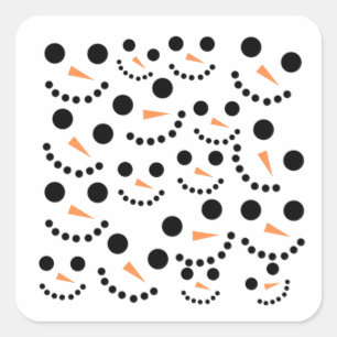 Sticker Carré Snowman