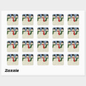 Sticker Carré Snowman (Feuille)