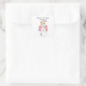 Sticker Carré Snowman Angel Avec Enseignant Dit (Sac)