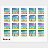 Sticker Carré Snowman bronzage (Feuille)
