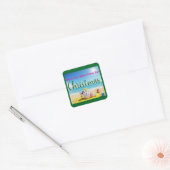 Sticker Carré Snowman bronzage (Enveloppe)