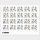 Sticker Carré Snowman hiver froid (Feuille)