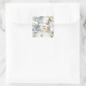 Sticker Carré Snowman hiver froid (Sac)