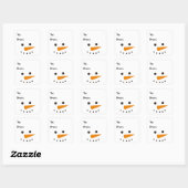 Sticker Carré Snowman Simple cadeau de Noël (Feuille)