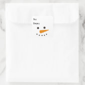 Sticker Carré Snowman Simple cadeau de Noël (Sac)