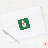 Sticker Carré Snowman souriant (Enveloppe)