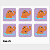 Sticker Carré Snuffleupagus détendu (Feuille)