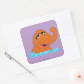 Sticker Carré Snuffleupagus détendu (Enveloppe)
