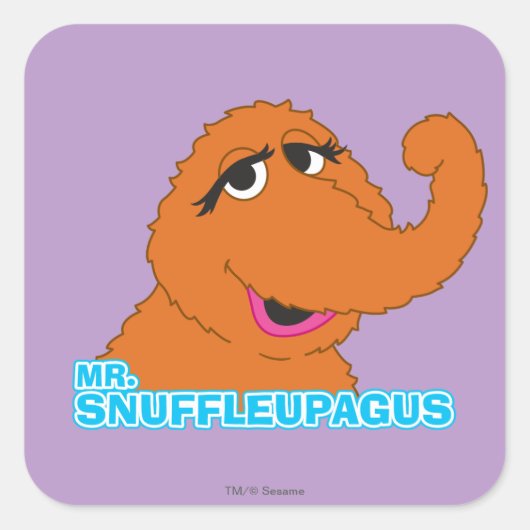 Sticker Carré Snuffleupagus Relaxé (Devant)