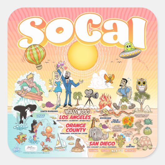 Sticker Carré SoCal (Devant)