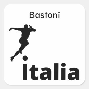 Sticker Carré Soccer Italie, personnalisable