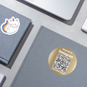 Sticker Carré Social Media Decal, qr code To Your Instagram,