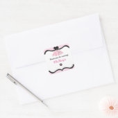 Sticker Carré Sock Hop Poodle Jupe Anniversaire Favoriser Tags (Enveloppe)