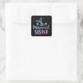Sticker Carré Soeur Mermaid (Sac)