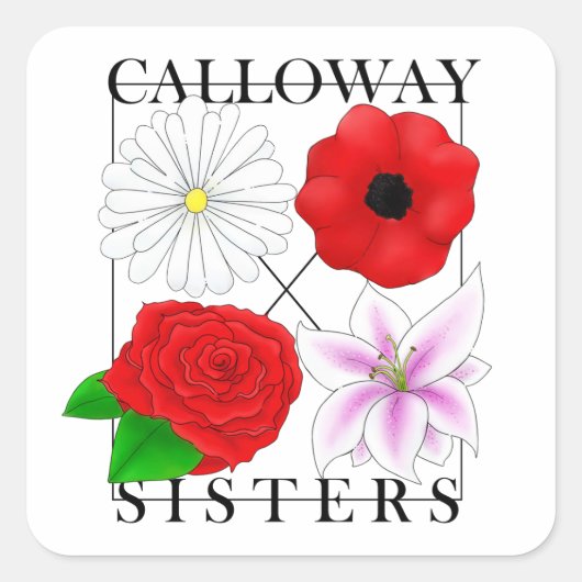 Sticker Carré Soeurs Calloway (Devant)