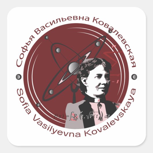 Sticker Carré Sofia Kovalevskaya (Devant)