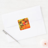 Sticker Carré Soft Orange Fruit Aesthétique (Enveloppe)