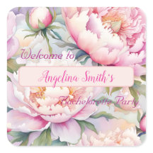Soft Pink Peony Party personnalisable