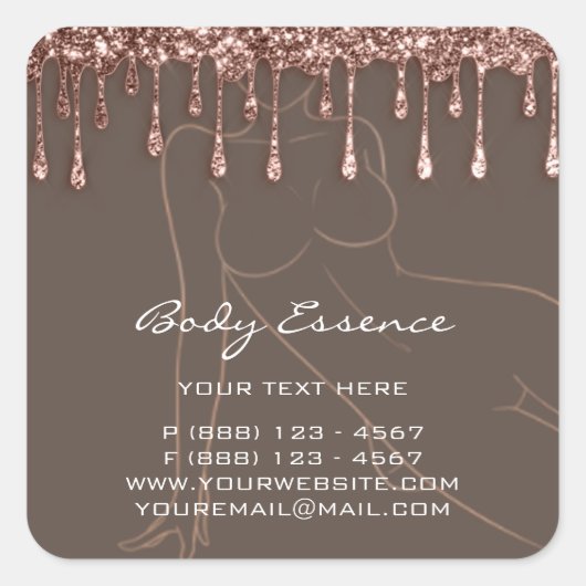 Sticker Carré Soins du corps Façonner le Rose de savon cosmétiq (Devant)