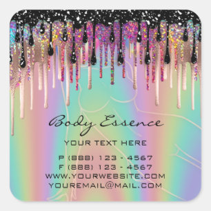 Sticker Carré Soins du corps Façonner Soap Balm Cosmetic Shop Om