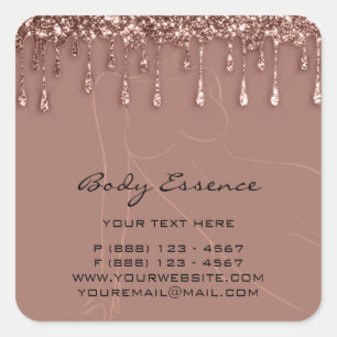 Sticker Carré Soins du corps Façonner Soap Balm Rose cosmétique