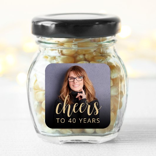 Sticker Carré Soirée de 40e anniversaire