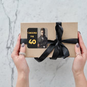 Sticker Carré Soirée de 40e anniversaire l'or noir acclame à 40 