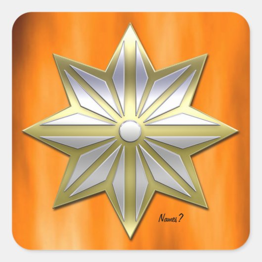 Sticker Carré Soirée de Noël (Devant)