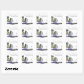 Sticker Carré Soirée de Noël dans le village (Feuille)