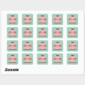 Sticker Carré Soirée de Noël moche (Feuille)