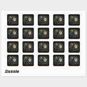 Sticker Carré Soirée de Witch (Feuille)