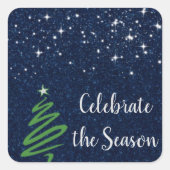 Sticker Carré Soirée d'hiver Elégante (Devant)