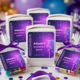 Sticker Carré Soirée Karaoke Enseigne Néon Personnalisée Enterre