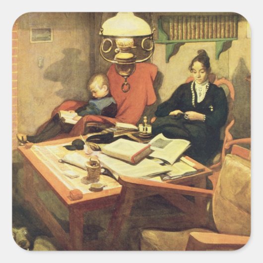 Sticker Carré Soirée Lumière, pub. dans 'Lasst Licht Hinin'(`Lai (Devant)