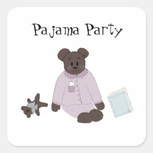 Sticker Carré Soirée Pyjama