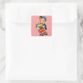 Sticker Carré Sois Mon Valentin (Sac)