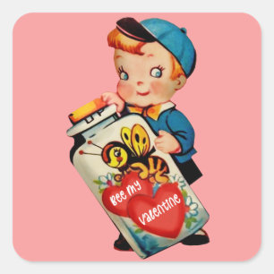 Sticker Carré Sois Mon Valentin