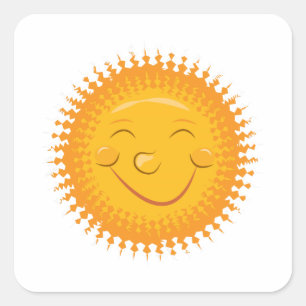 Sticker Carré Soleil