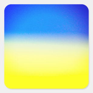 Sticker Carré Soleil bleu et jaune Ukraine Inspiration