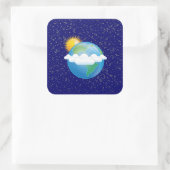 Sticker Carré Soleil et Terre - (Sac)