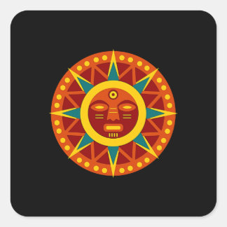 Sticker Carré Soleil Inca