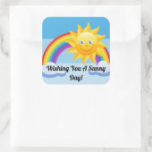 Sticker Carré Soleil Souriant (Sac)