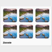 Sticker Carré Solitude du lac (Feuille)