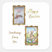 Sticker Carré Somebunny Loves You Photo Frame Easter (Devant)