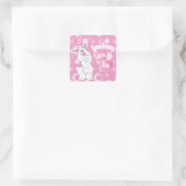 Sticker Carré Somebunny Vous aime - Lapin de Pâques (Sac)