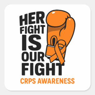 Sticker Carré Son combat est notre soutien aux CRPS de combat