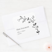 Sticker Carré Son Favori Meandering Vine Mariage Faveur (Enveloppe)