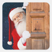 Sticker Carré Son nom est Santa Joyeux Noël (Devant)