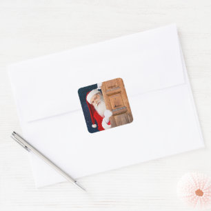 Sticker Carré Son nom est Santa Joyeux Noël