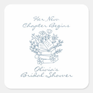 Sticker Carré Son Nouveau Chapitre Commence Livre thématique Sal
